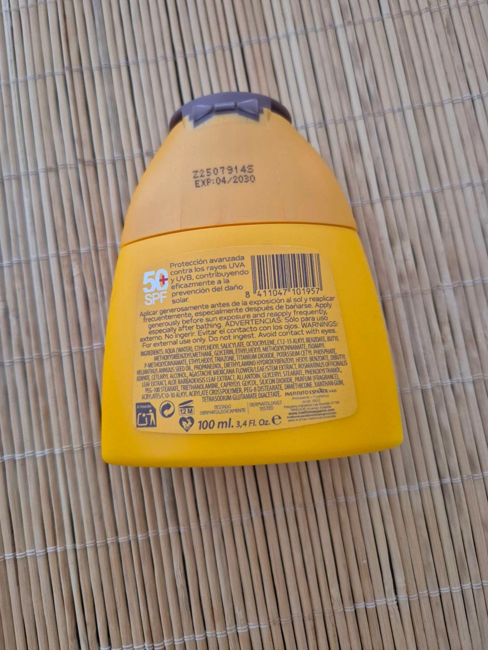 Zonnebeschermende lotion Instituto Español SPF50 met Aloë Vera. – photo 3